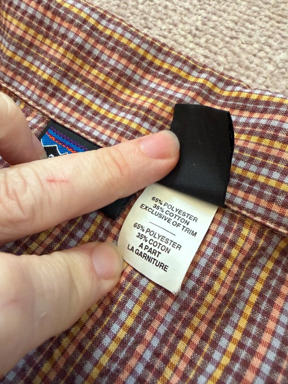 PATAGONIA Women's Boxy Short Sleeve Button Shirt | multicolor check | Medium - Picture 6 of 9